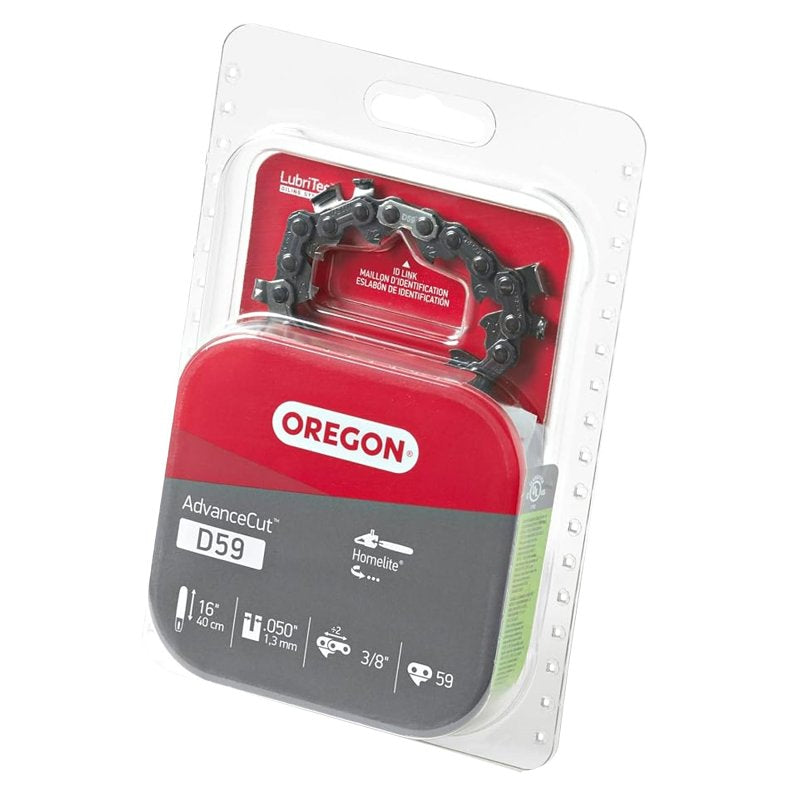 OREGON Oregon D59 Chainsaw Chain, For: Craftsman/Sears, Cub Cadet, Earthwise, Echo, Efco-Emark Chainsaws, 16 in L Bar, 0.05