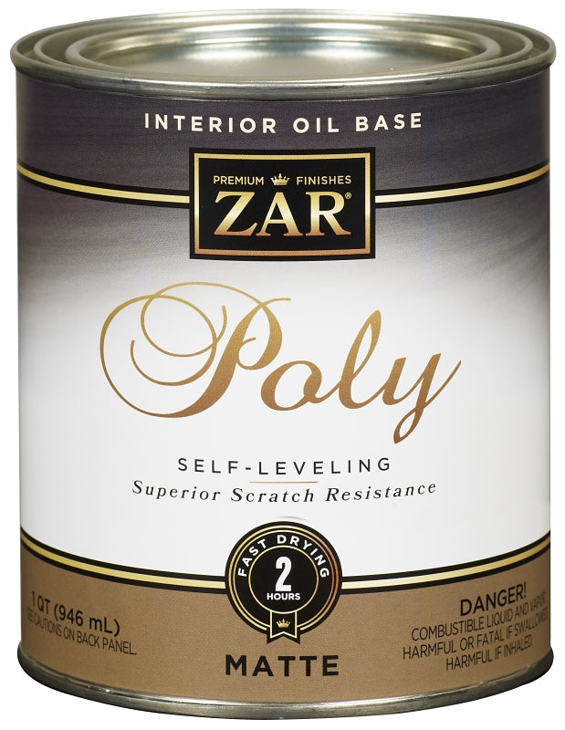 ZAR ZAR 33912 Polyurethane, Oil Base, Antique Flat, Liquid, 1 qt Can