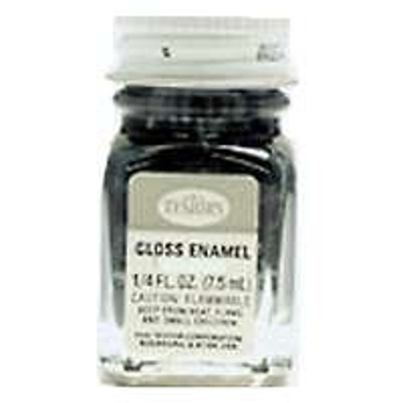 TESTORS Testors 1147TT Enamel Paint, Gloss, Black, 0.25 oz, Bottle PAINT TESTORS