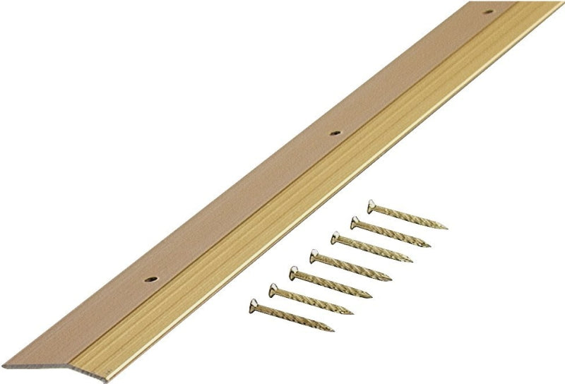 M-D M-D 72256 Carpet Trim, 72 in L, 1.38 in W, Smooth Surface, Aluminum, Satin Brass HARDWARE & FARM SUPPLIES M-D