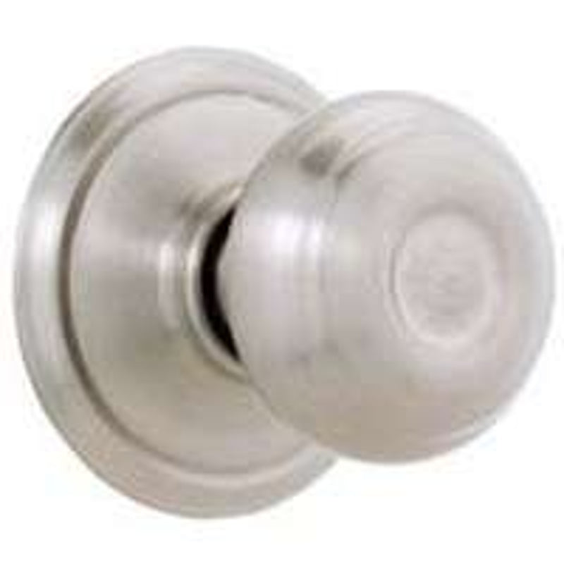 SCHLAGE LOCK Schlage F170 GEO 619 Dummy Knob, Knob Handle, Satin Nickel, Round Design, Residential, Metal HARDWARE & FARM SUPPLIES SCHLAGE LOCK