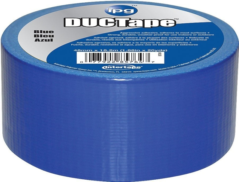 INTERTAPE POLYMER IPG 6720BLU Duct Tape, 20 yd L, 1.88 in W, Polyethylene-Coated Cloth Backing, Blue PAINT INTERTAPE POLYMER