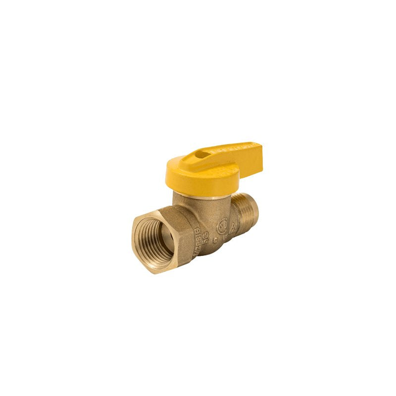 B & K INDUSTRIES ProLine Series 7701G Series 114-523HN 1-Piece Straight Gas Valve, 1/2 in Connection, Flare x FIP, 14 to 125 psi Pressure PLUMBING, HEATING & VENTILATION B & K INDUSTRIES