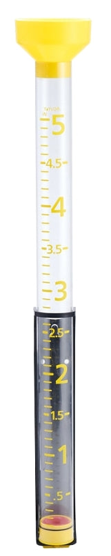 TAYLOR Taylor 2706 Rain Gauge, 5 in, Multi-Color