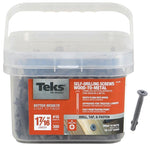TEKS Teks 21381 Screw with Wing, 1-4/9 in L, Flat Head, Phillips Drive, Self-Tapping Point, Steel, Zinc