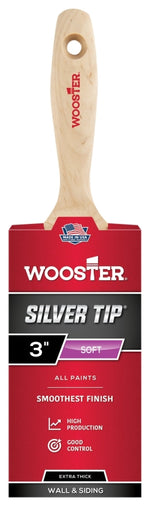 WOOSTER BRUSH Wooster 5223-3 Paint Brush, 3 in W, 3-3/16 in L Bristle, Polyester Bristle, Wall Handle PAINT WOOSTER BRUSH
