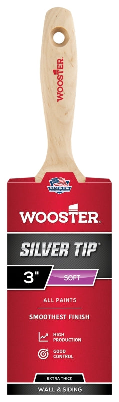 WOOSTER BRUSH Wooster 5223-3 Paint Brush, 3 in W, 3-3/16 in L Bristle, Polyester Bristle, Wall Handle PAINT WOOSTER BRUSH
