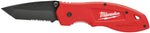 MILWAUKEE Milwaukee FASTBACK Series 48-22-1530 Utility Knife, 3 in L Blade, Stainless Steel Blade, Contour-Grip Handle, Red Handle TOOLS MILWAUKEE