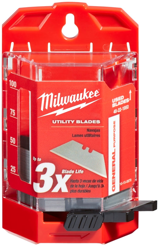 MILWAUKEE Milwaukee 48-22-1950 Utility Blade, 2-3/8 in L, Carbide Steel, 2-Point, 50/PK