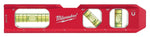 MILWAUKEE Milwaukee 48-22-5107 Compact Billet Torpedo Level, 7 in L, 3-Vial, Magnetic, Aluminum, Red
