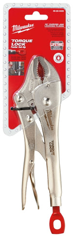 MILWAUKEE Milwaukee Torque Lock 48-22-3420 Locking Plier, 10 in OAL, 2 in Jaw Opening, Red/Silver Handle, Comfort-Grip Handle