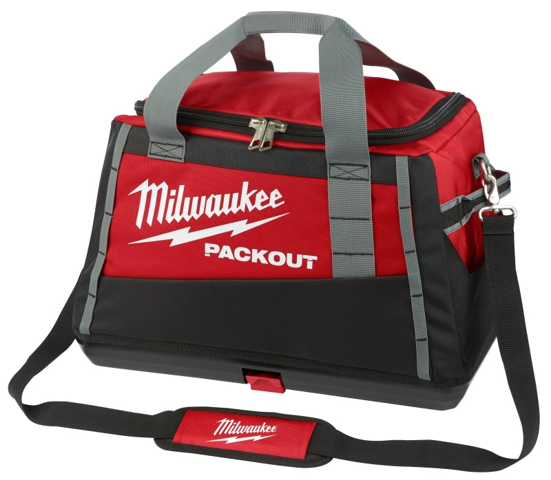 MILWAUKEE Milwaukee PACKOUT 48-22-8322 Tool Bag, 12.2 in W, 20 in D, 13.8 in H, 8-Pocket, Polyester, Black/Red TOOLS MILWAUKEE