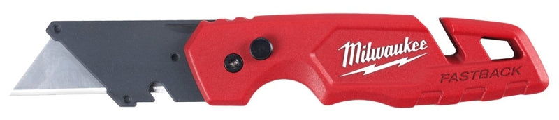 MILWAUKEE Milwaukee FASTBACK 48-22-1502 Utility Knife, 1.27 in L Blade, 0.02 in W Blade, Stainless Steel Blade, 5-Blade TOOLS MILWAUKEE