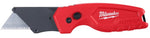 MILWAUKEE Milwaukee FASTBACK 48-22-1500 Compact Utility Knife, 1.27 in L Blade, 0.02 in W Blade, Steel Blade, 1-Blade, Red Handle