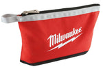 MILWAUKEE Milwaukee 48-22-8193 Zipper Pouch, 1-Pocket, Canvas, Red, 3/4 in W, 8 in H, 12-1/2 in D