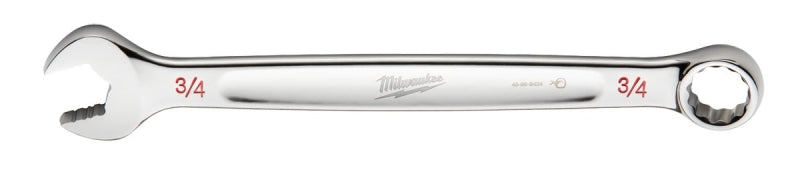 MILWAUKEE Milwaukee 45-96-9424 Combination Wrench, SAE, 3/4 in Head, 9.84 in L, 12-Point, Steel, Chrome, Ergonomic, I-Beam Handle