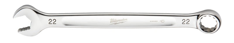 MILWAUKEE Milwaukee 45-96-9522 Combination Wrench, Metric, 22 mm Head, 11.61 in L, 12-Point, Steel, Chrome