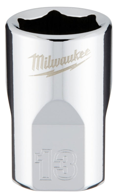 MILWAUKEE Milwaukee 45-34-9083 Socket, 13 mm Socket, 3/8 in Drive, 6-Point, Chrome Vanadium Steel, Chrome