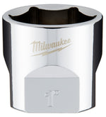 MILWAUKEE Milwaukee 45-34-9072 Socket, 1 in Socket, 3/8 in Drive, 6-Point, Chrome Vanadium Steel, Chrome