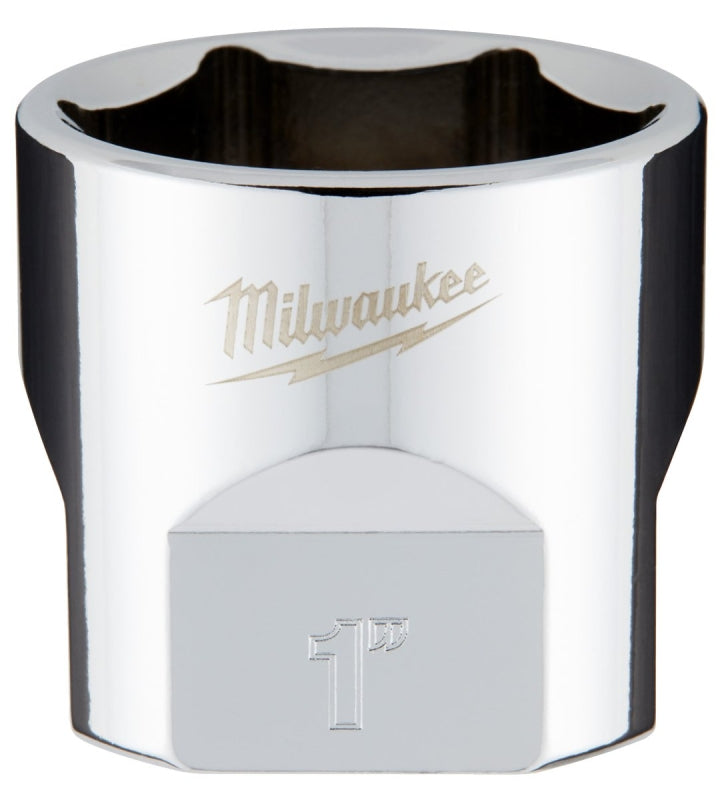 MILWAUKEE Milwaukee 45-34-9072 Socket, 1 in Socket, 3/8 in Drive, 6-Point, Chrome Vanadium Steel, Chrome