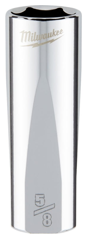 MILWAUKEE Milwaukee 45-34-6250 Socket, 5/8 in Socket, Deep Socket, 3.543 in OAL, 3/8 in Drive, 6-Point, Chrome Vanadium Steel