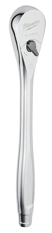 MILWAUKEE Milwaukee 48-22-9012 Drive Ratchet, 1/2 in Drive, 1-1/2 in OAL, Chrome
