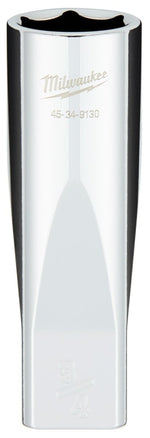 MILWAUKEE Milwaukee 45-34-9130 Socket, 3/4 in Socket, Deep Socket, 1.1 in OAL, 1/2 in Drive, 6-Point, Chrome Vanadium Steel