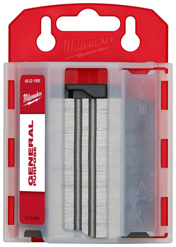 MILWAUKEE Milwaukee 48-22-1900 Utility Blade, 2-3/8 in L, Steel, Straight Edge, 2-Point