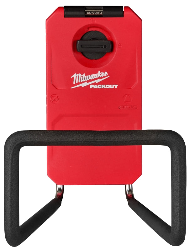 MILWAUKEE Milwaukee PACKOUT 48-22-8332 Wide Hook, 25 lb Load, 9 in L, 3-1/2 in W, 8 in H, Metal/Polymer, Black/Red TOOLS MILWAUKEE