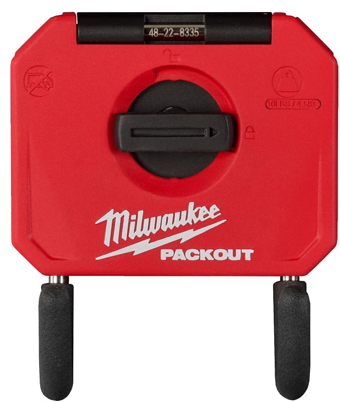 MILWAUKEE Milwaukee PACKOUT 48-22-8335 Curved Hook, 15 lb Load, 3 in L, 3-1/2 in W, 7 in H, Metal/Polymer, Black/Red TOOLS MILWAUKEE