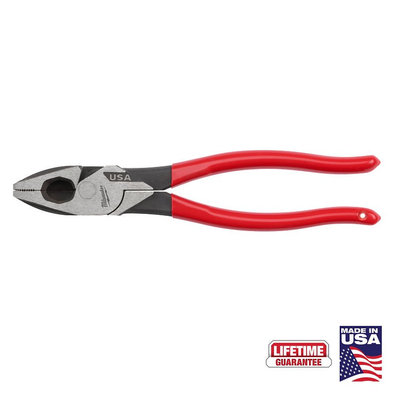 MILWAUKEE Milwaukee MT500 Lineman's Pliers, 9.22 in OAL, 1.39 in Jaw Opening, Red Handle ELECTRICAL MILWAUKEE