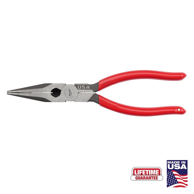 MILWAUKEE Milwaukee MT505 Nose Pliers, 8.11 in OAL, 2.7 in Jaw Opening, 0.11 in W Tip