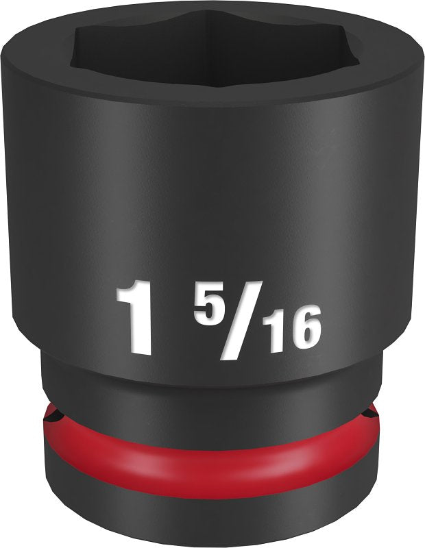 MILWAUKEE Milwaukee SHOCKWAVE Impact Duty Series 49-66-6312 Shallow Impact Socket, 1-5/16 in Socket, 3/4 in Drive, Square Drive
