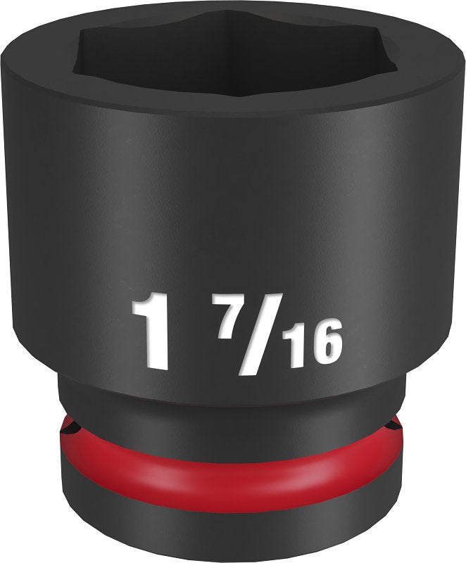 MILWAUKEE Milwaukee SHOCKWAVE Impact Duty Series 49-66-6314 Shallow Impact Socket, 1-7/16 in Socket, 3/4 in Drive, Square Drive