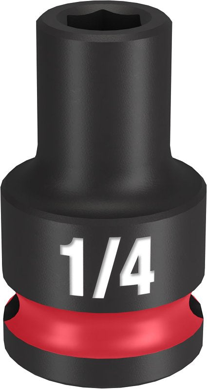 MILWAUKEE Milwaukee SHOCKWAVE Impact Duty Series 49-66-6100 Shallow Impact Socket, 1/4 in Socket, 3/8 in Drive, Square Drive TOOLS MILWAUKEE