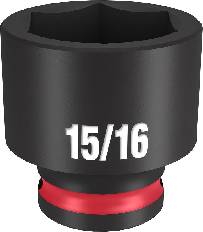 MILWAUKEE Milwaukee SHOCKWAVE Impact Duty Series 49-66-6113 Shallow Impact Socket, 15/16 in Socket, 3/8 in Drive, Square Drive