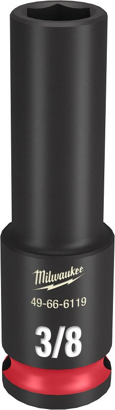 MILWAUKEE Milwaukee SHOCKWAVE Impact Duty Series 49-66-6119 Deep Impact Socket, 3/8 in Socket, 3/8 in Drive, Square Drive