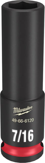 MILWAUKEE Milwaukee SHOCKWAVE Impact Duty Series 49-66-6120 Deep Impact Socket, 7/16 in Socket, 3/8 in Drive, Square Drive