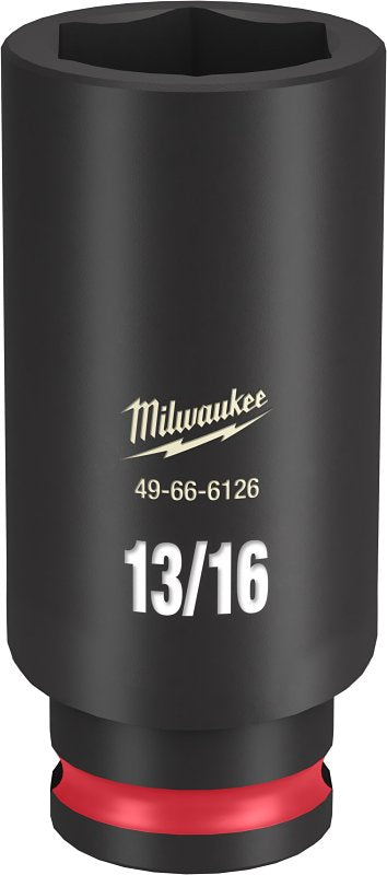 MILWAUKEE Milwaukee SHOCKWAVE Impact Duty Series 49-66-6126 Deep Impact Socket, 13/16 in Socket, 3/8 in Drive, Square Drive