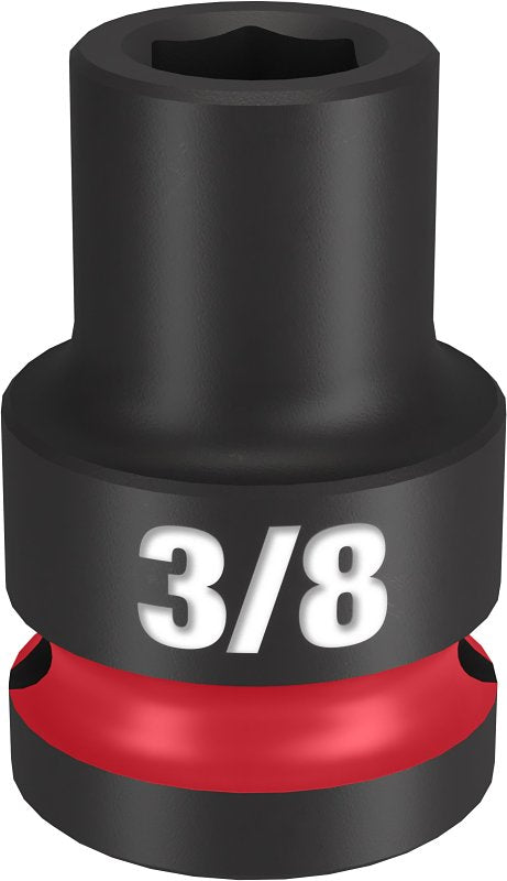 MILWAUKEE Milwaukee SHOCKWAVE Impact Duty 49-66-6200 Shallow Impact Socket, 3/8 in Socket, 1/2 in Drive, Square Drive, 6-Point