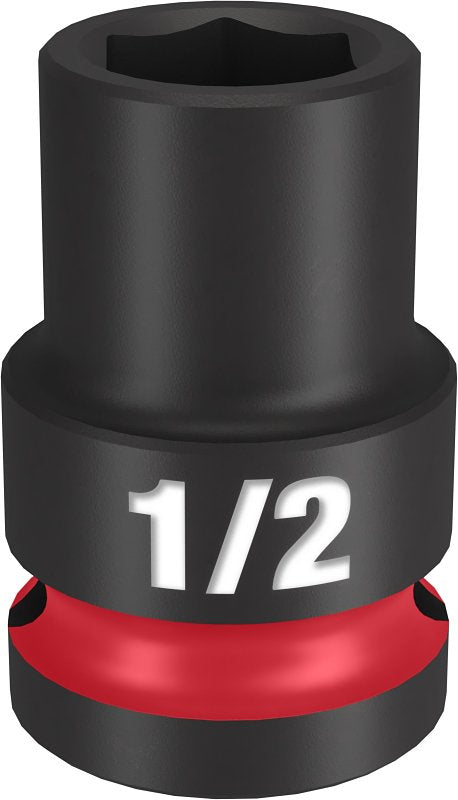 MILWAUKEE Milwaukee SHOCKWAVE Impact Duty 49-66-6202 Shallow Impact Socket, 1/2 in Socket, 1/2 in Drive, Square Drive, 6-Point