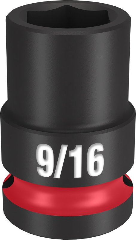 MILWAUKEE Milwaukee SHOCKWAVE Impact Duty Series 49-66-6203 Shallow Impact Socket, 9/16 in Socket, 1/2 in Drive, Square Drive TOOLS MILWAUKEE