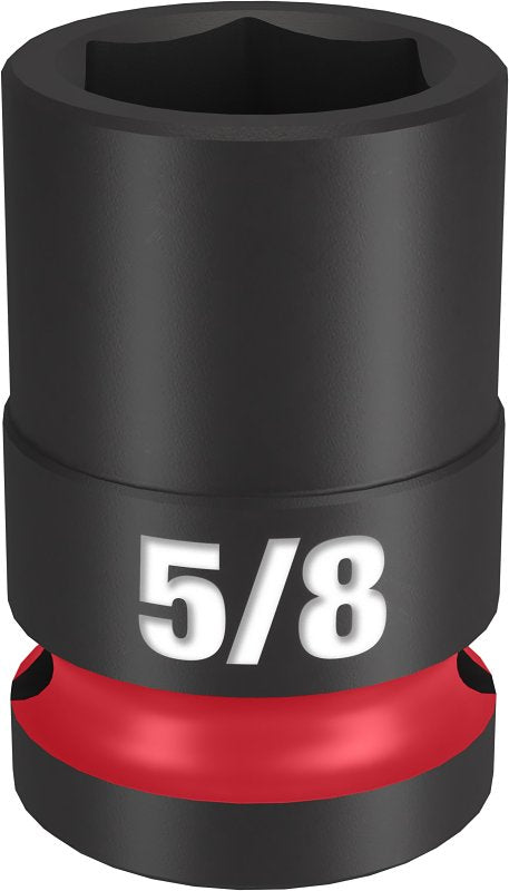 MILWAUKEE Milwaukee SHOCKWAVE Impact Duty Series 49-66-6204 Shallow Impact Socket, 5/8 in Socket, 1/2 in Drive, Square Drive TOOLS MILWAUKEE