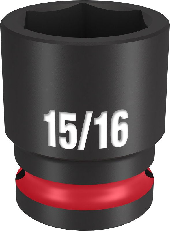 MILWAUKEE Milwaukee SHOCKWAVE Impact Duty Series 49-66-6209 Shallow Impact Socket, 15/16 in Socket, 1/2 in Drive, Square Drive TOOLS MILWAUKEE