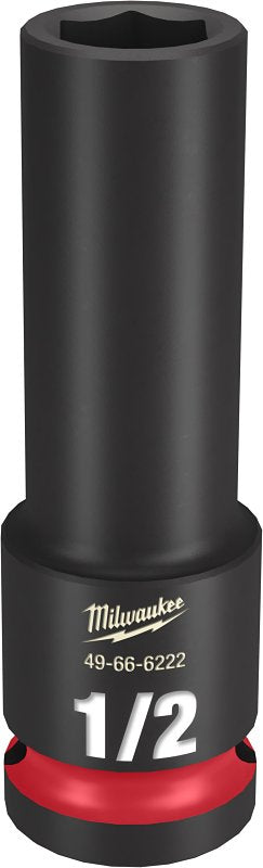MILWAUKEE Milwaukee SHOCKWAVE Impact Duty Series 49-66-6222 Deep Impact Socket, 1/2 in Socket, 1/2 in Drive, Square Drive