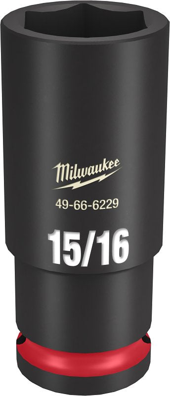 MILWAUKEE Milwaukee SHOCKWAVE Impact Duty Series 49-66-6229 Deep Impact Socket, 15/16 in Socket, 1/2 in Drive, Square Drive