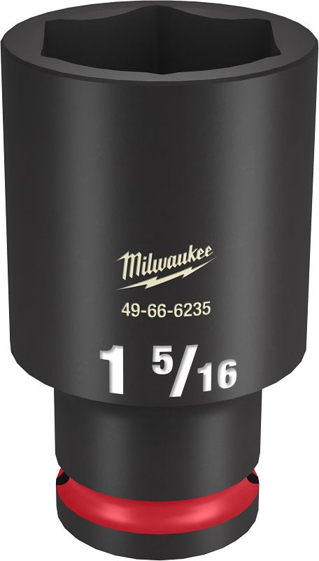 MILWAUKEE Milwaukee SHOCKWAVE Impact Duty Series 49-66-6235 Deep Impact Socket, 1-5/16 in Socket, 1/2 in Drive, Square Drive