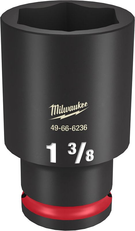 MILWAUKEE Milwaukee SHOCKWAVE Impact Duty Series 49-66-6236 Deep Impact Socket, 1-3/8 in Socket, 1/2 in Drive, Square Drive