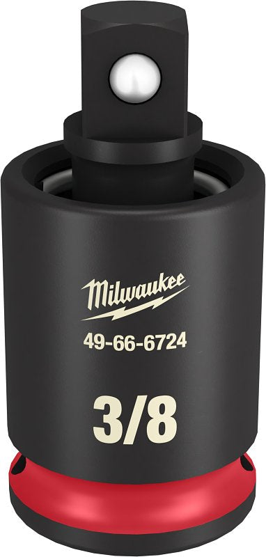 MILWAUKEE Milwaukee 49-66-6724 Socket Universal Joint, 3/8 in Drive, Impact Drive, 3/8 in Output Drive, Female Output Drive
