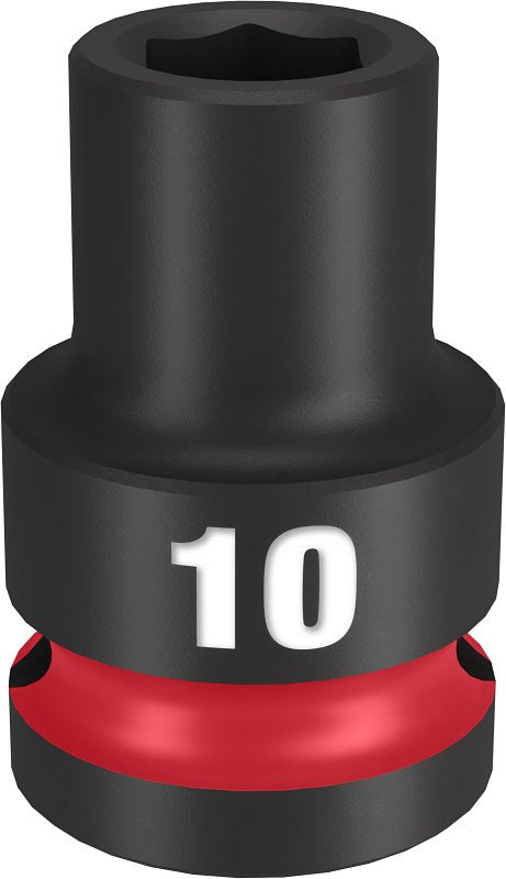 MILWAUKEE Milwaukee SHOCKWAVE Impact Duty Series 49-66-6242 Shallow Impact Socket, 10 mm Socket, 1/2 in Drive, Square Drive